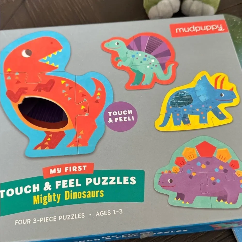 Dinosaur Gift Set Kids | Plush Dino, Puzzle, Frame & Boomerang Toy Bundle